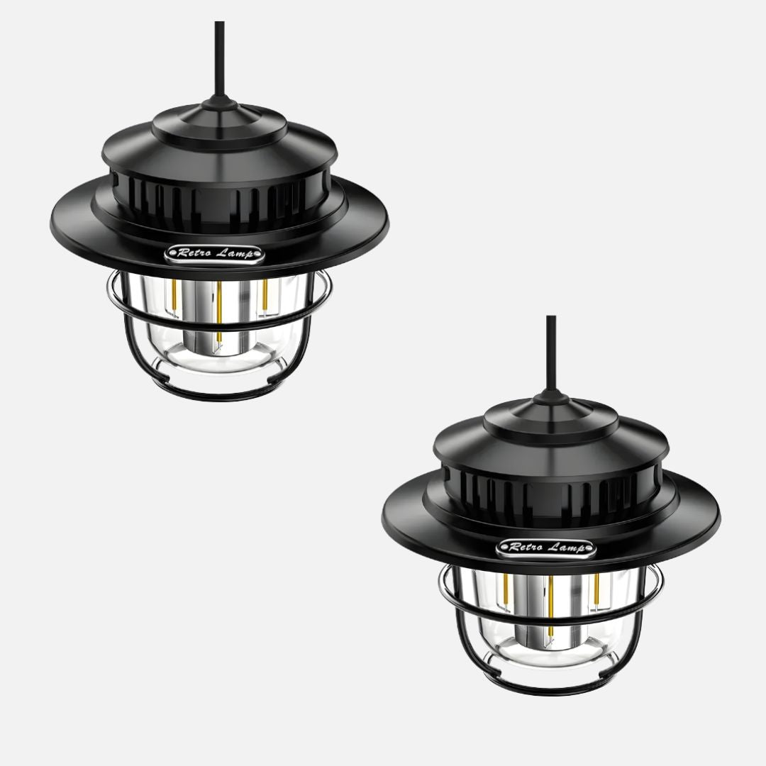 Rechargeable Waterproof Camping Lantern with Dual Light Sources - LED
