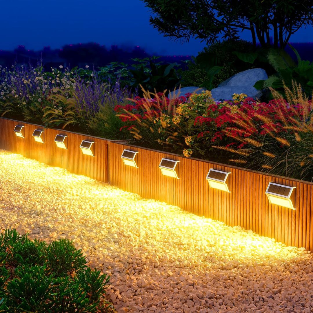 Solar Wall Light – Stainless Steel, Waterproof, Auto On/Off