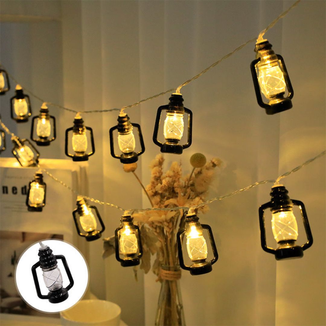 Outdoor Solar Lanterns - Waterproof LED Garden Lantern Lights with 24-Hour Runtime