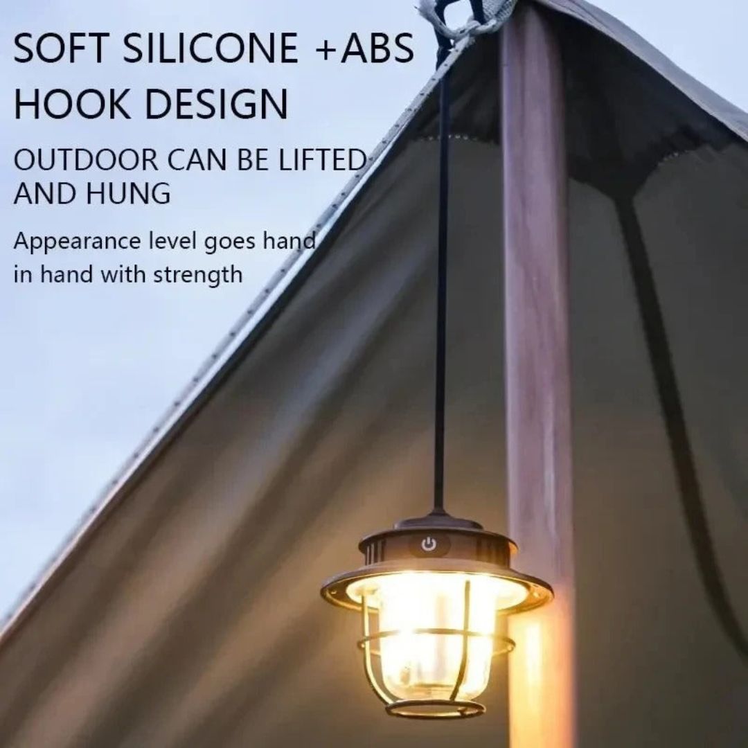 Rechargeable Waterproof Camping Lantern with Dual Light Sources - LED