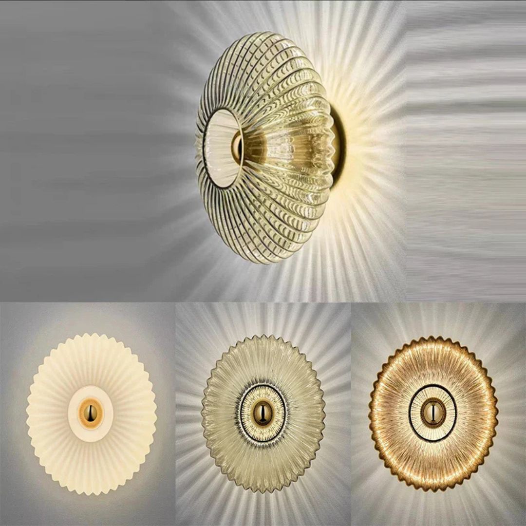 Retro Glass Wall Lamp Smoky Gray LED Light E27 Warm Tone