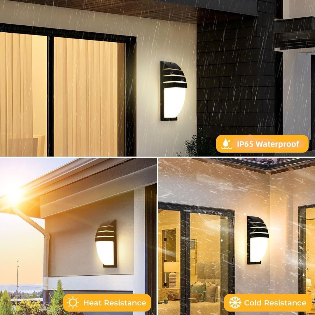 Outdoor Wall Light with 6W LED, Graphite Gray Aluminium Exterior Sconce