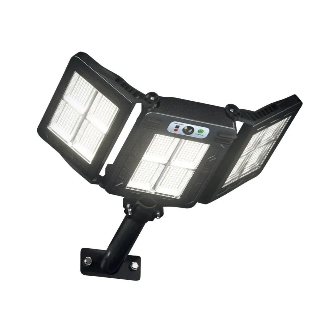 Solar Street Light with 3 Adjustable Heads and Motion Sensor - 800 Lumens