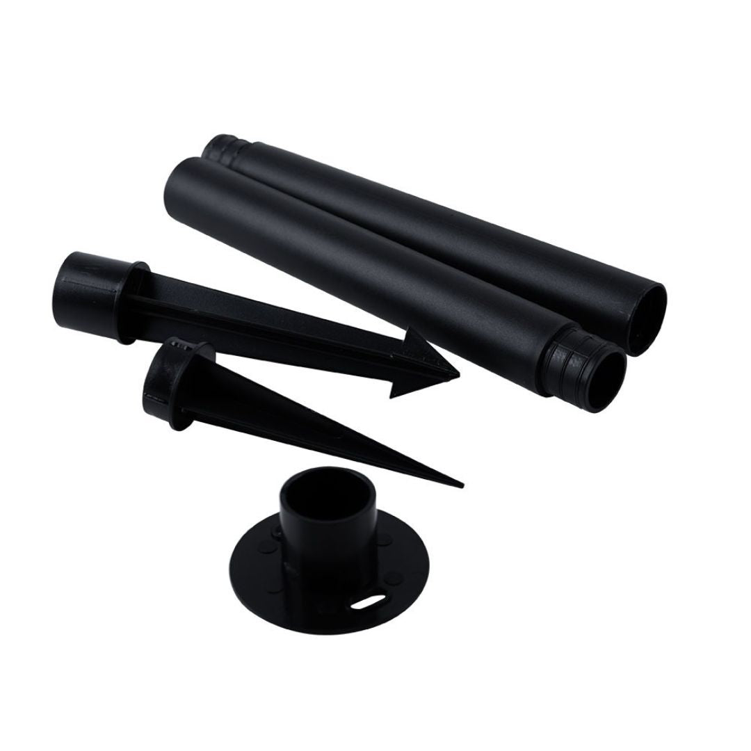 Solar LED Garden Light with Spike Black Outdoor Lamp