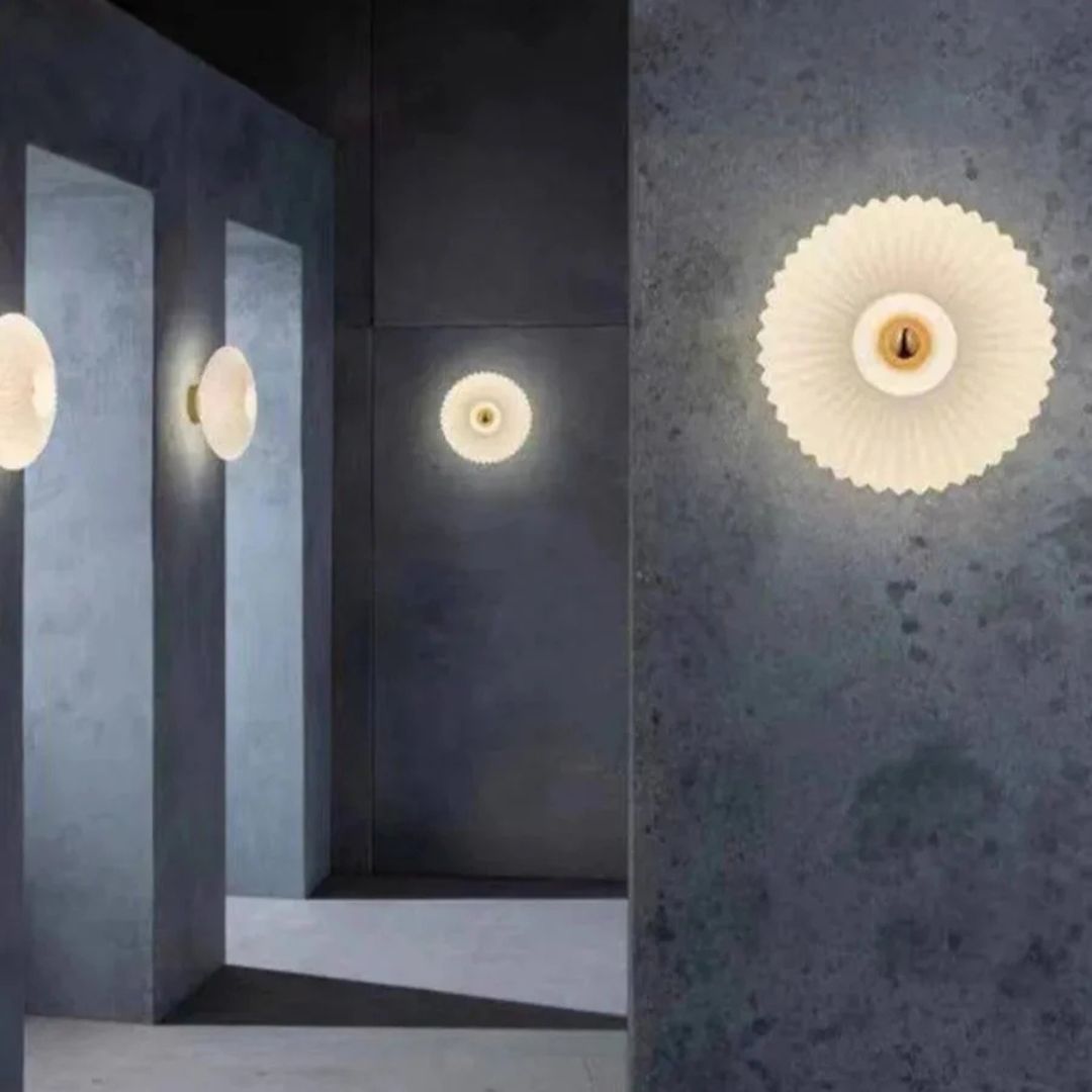 Retro Glass Wall Lamp Smoky Gray LED Light E27 Warm Tone