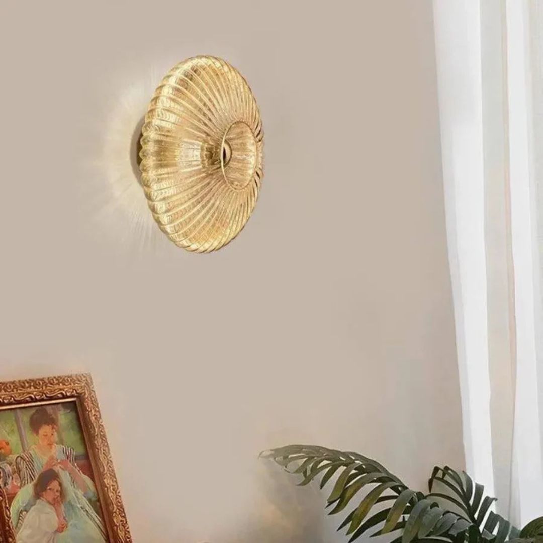Retro Glass Wall Lamp Smoky Gray LED Light E27 Warm Tone