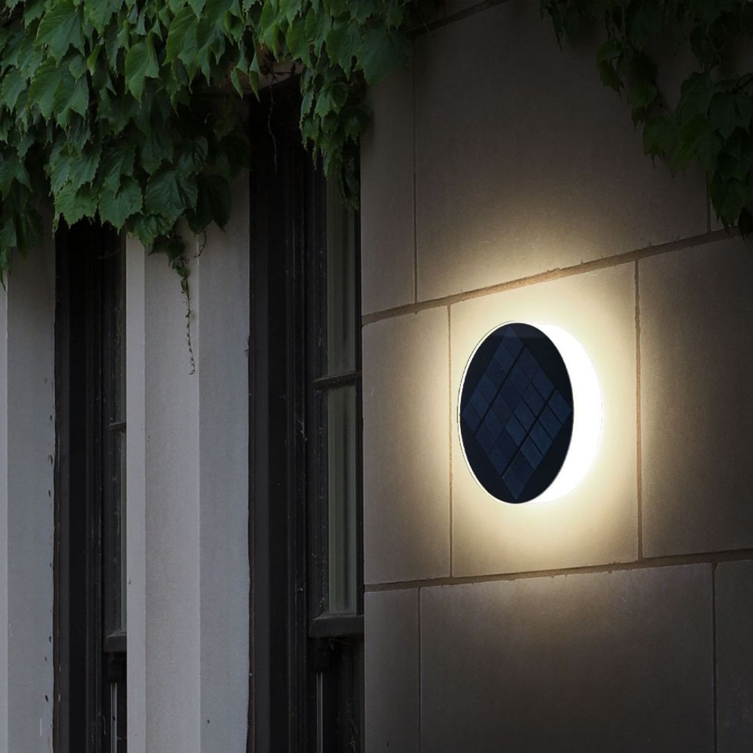 Solar LED Garden Light with Spike Black Outdoor Lamp