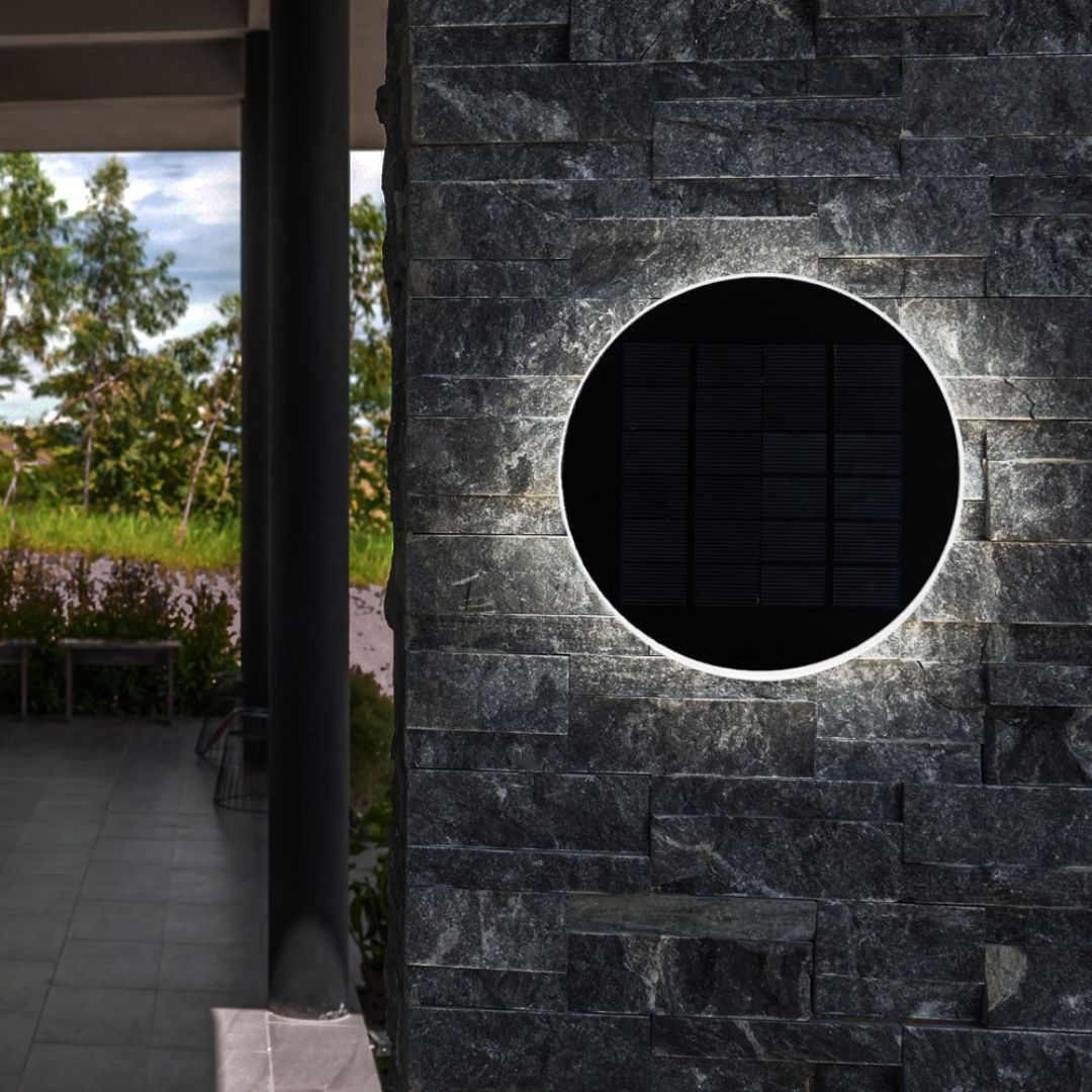 Solar LED Garden Light with Spike Black Outdoor Lamp