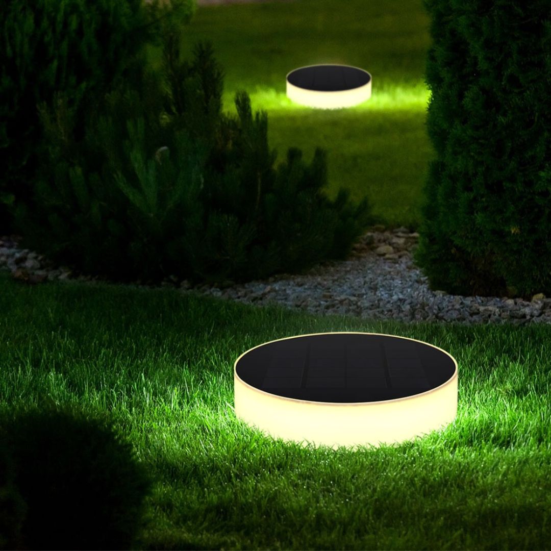 Solar LED Garden Light with Spike Black Outdoor Lamp
