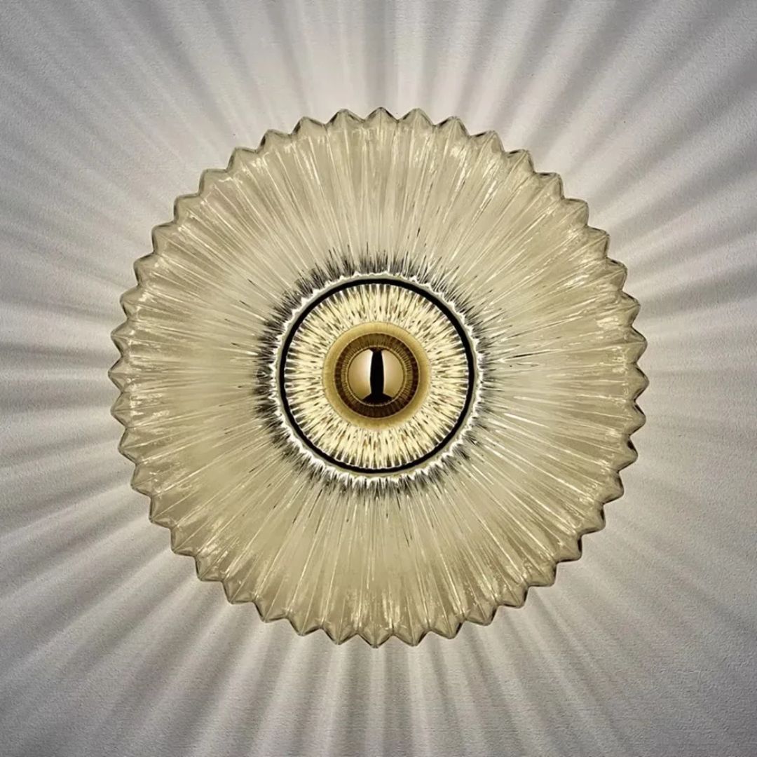 Retro Glass Wall Lamp Smoky Gray LED Light E27 Warm Tone