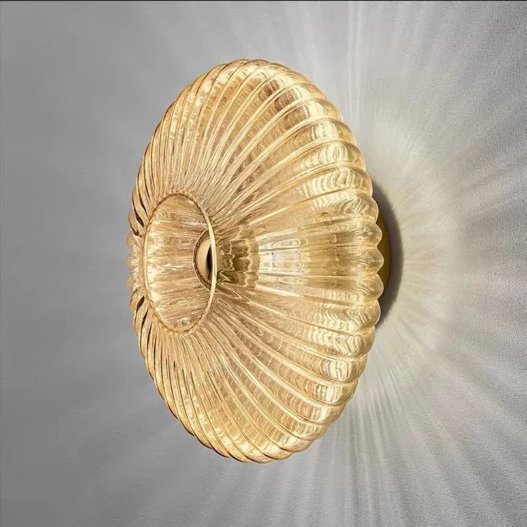 Retro Glass Wall Lamp Smoky Gray LED Light E27 Warm Tone