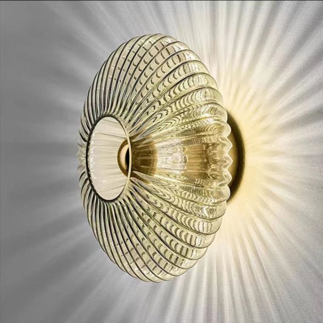 Retro Glass Wall Lamp Smoky Gray LED Light E27 Warm Tone