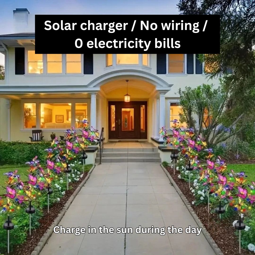 Solar Butterfly Garden Lights – Colorful LED Outdoor Solar Lights for Decor