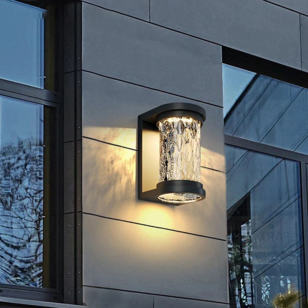 Outdoor Wall Lamp IP65 LED Crystal Effect Stainless Steel Light