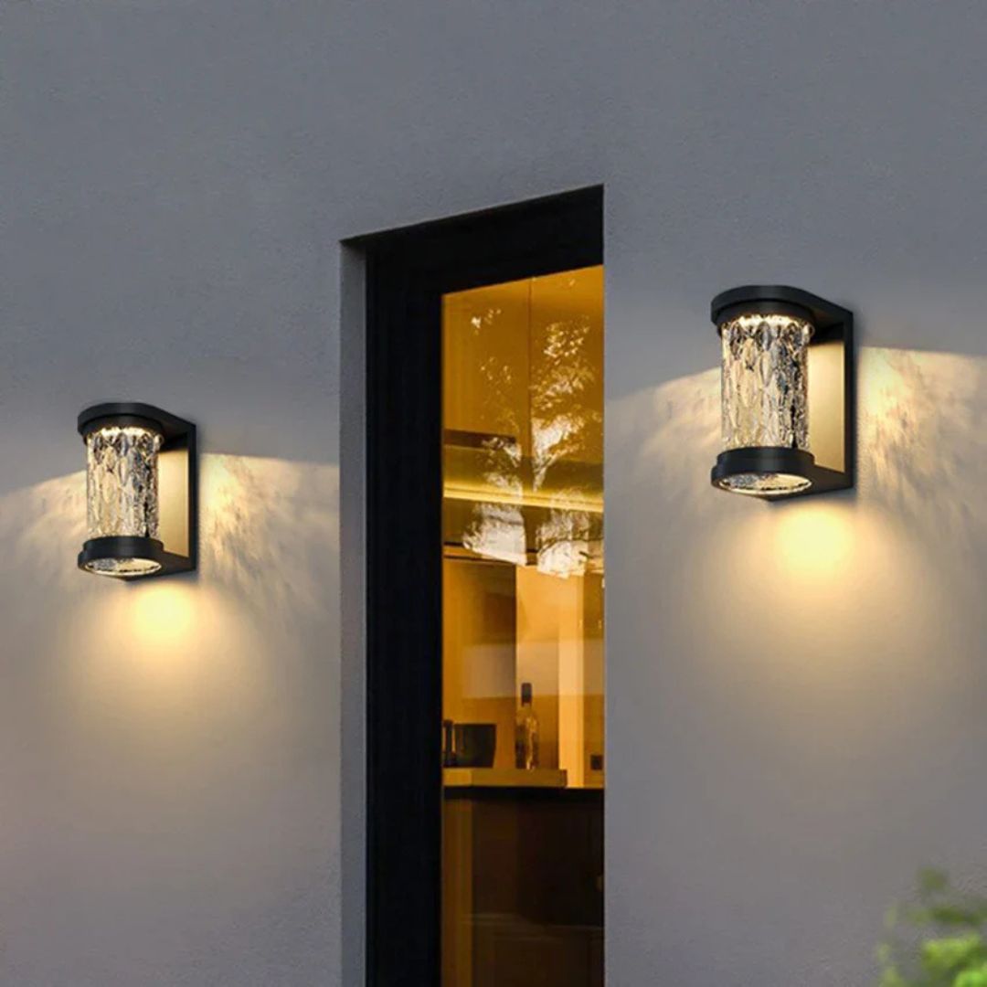 Outdoor Wall Lamp IP65 LED Crystal Effect Stainless Steel Light