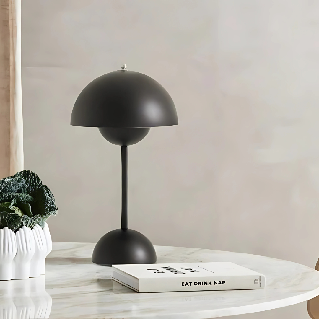 Retro Mushroom Table Lamp – Dimmable, Cozy Light