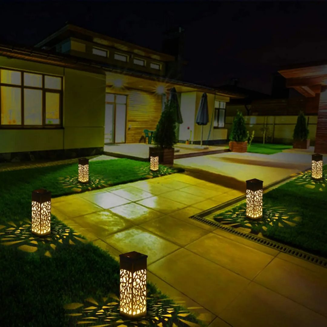 Solar Stake Lights – 4-Pack, Waterproof, Outdoor LED