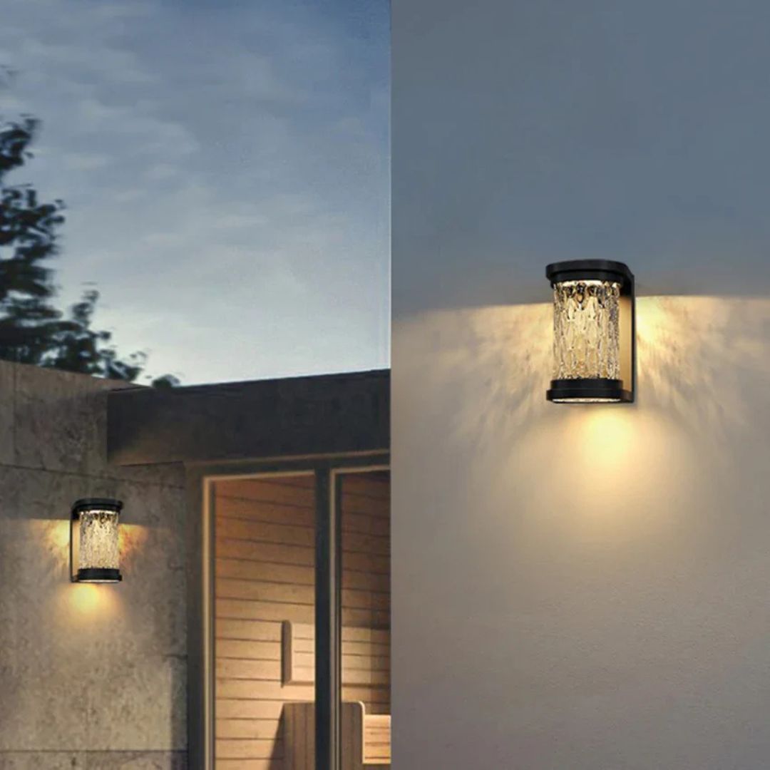 Outdoor Wall Lamp IP65 LED Crystal Effect Stainless Steel Light