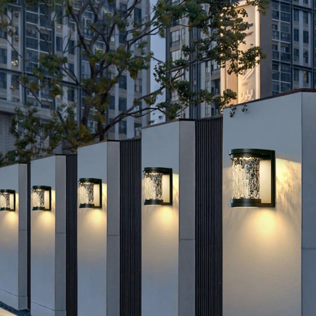 Outdoor Wall Lamp IP65 LED Crystal Effect Stainless Steel Light