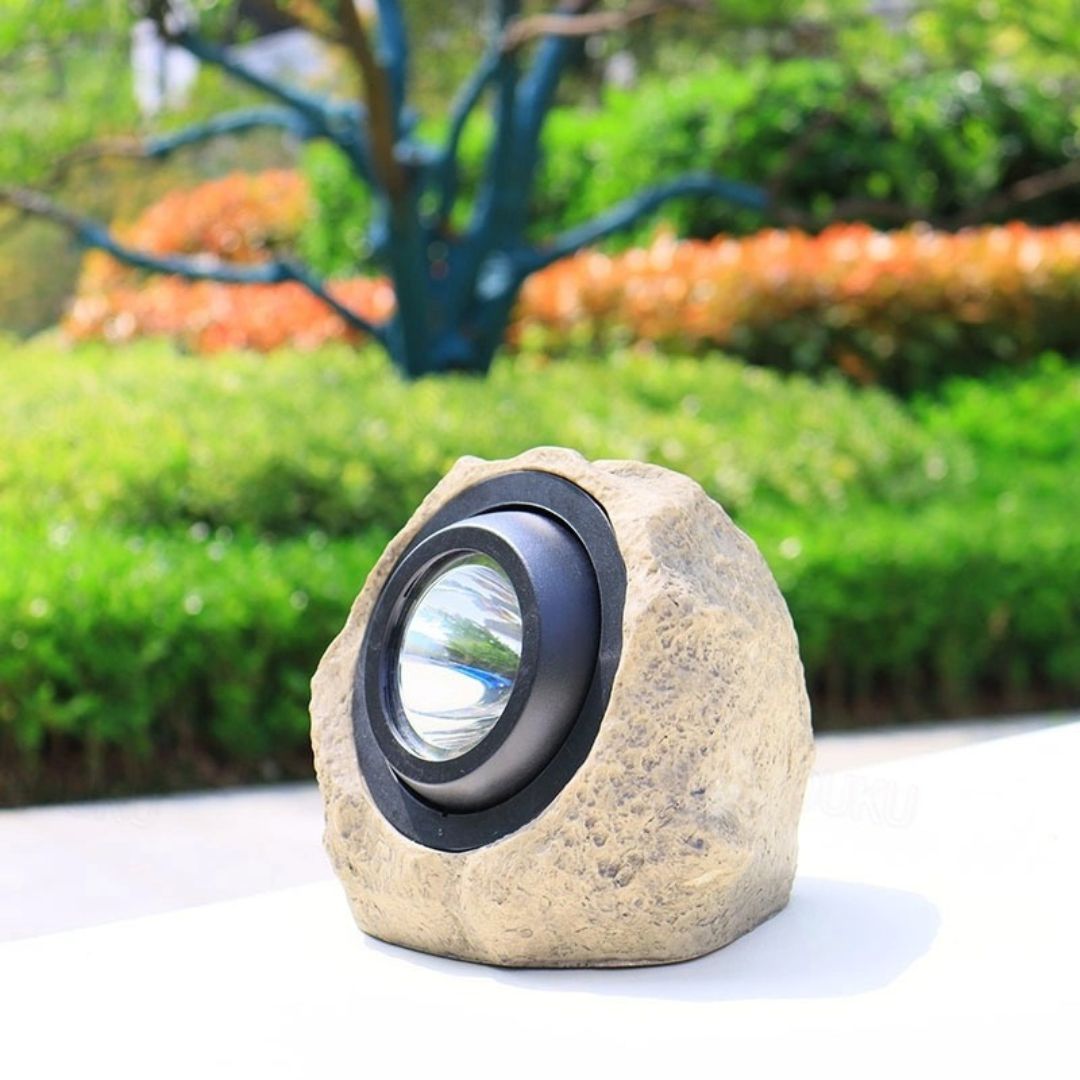 Solar Rock Light Outdoor LED Spotlight Waterproof IP65 – Warm White