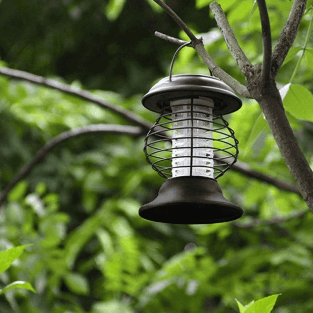 Solar Powered Mosquito Lantern with UV Zapper and Ambient Light
