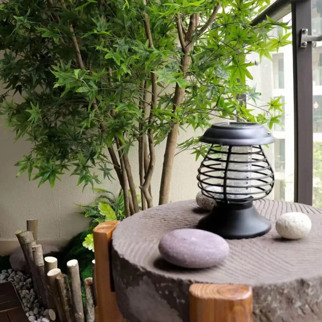 Solar Powered Mosquito Lantern with UV Zapper and Ambient Light