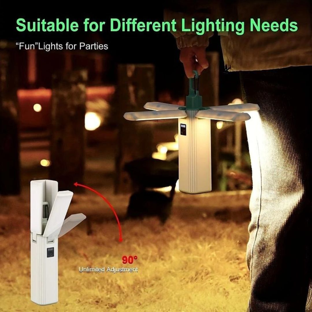3-in-1 Camping Light USB Rechargeable Tent Lantern with Phone Charger