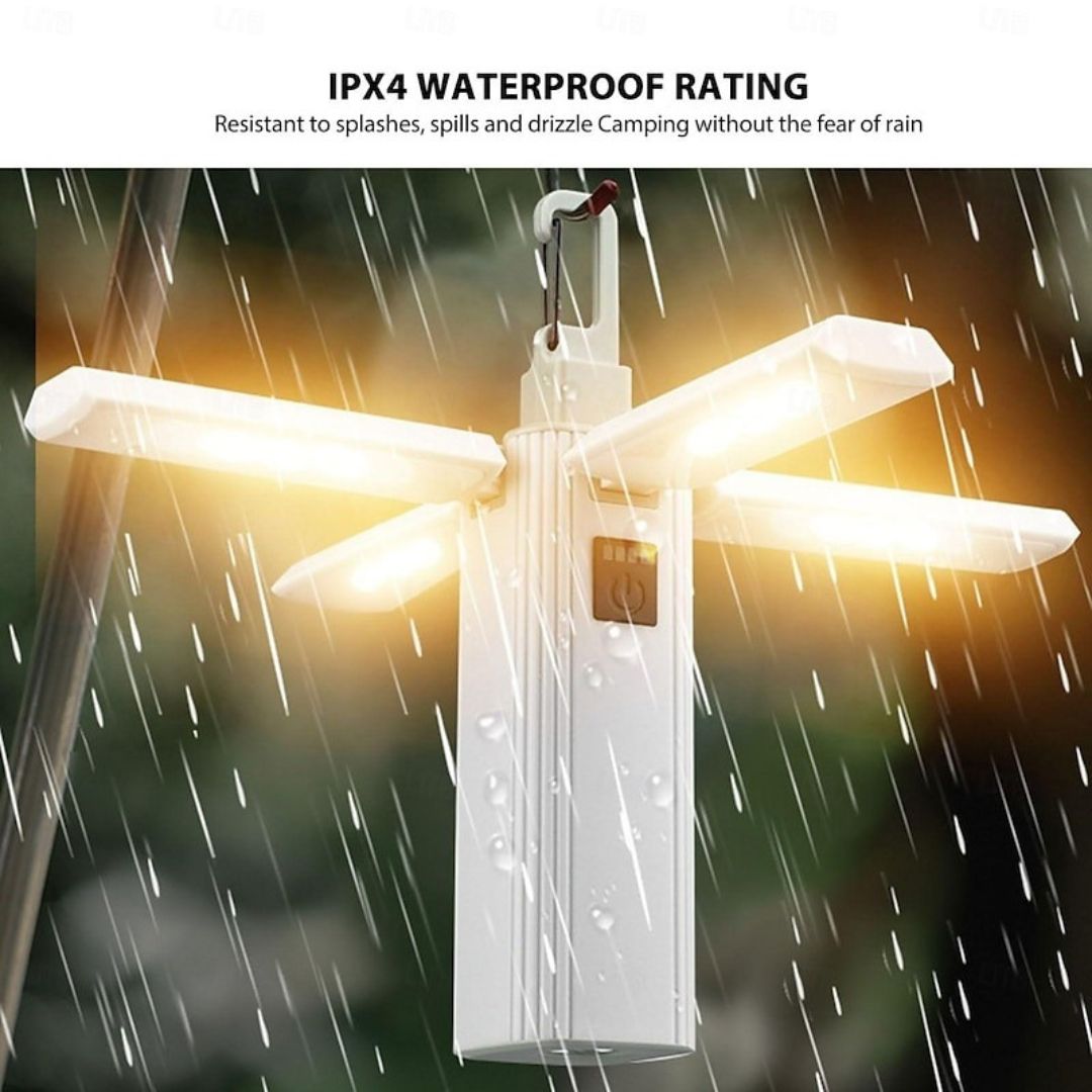 3-in-1 Camping Light USB Rechargeable Tent Lantern with Phone Charger