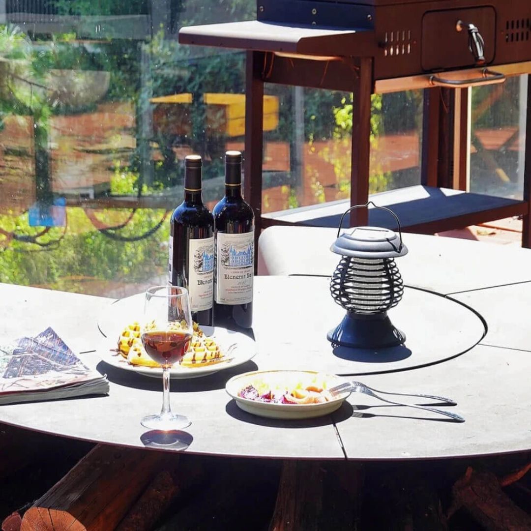 Solar Powered Mosquito Lantern with UV Zapper and Ambient Light