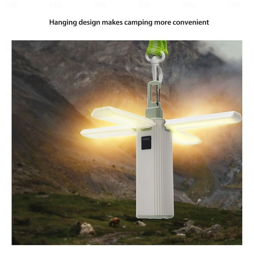 3-in-1 Camping Light USB Rechargeable Tent Lantern with Phone Charger