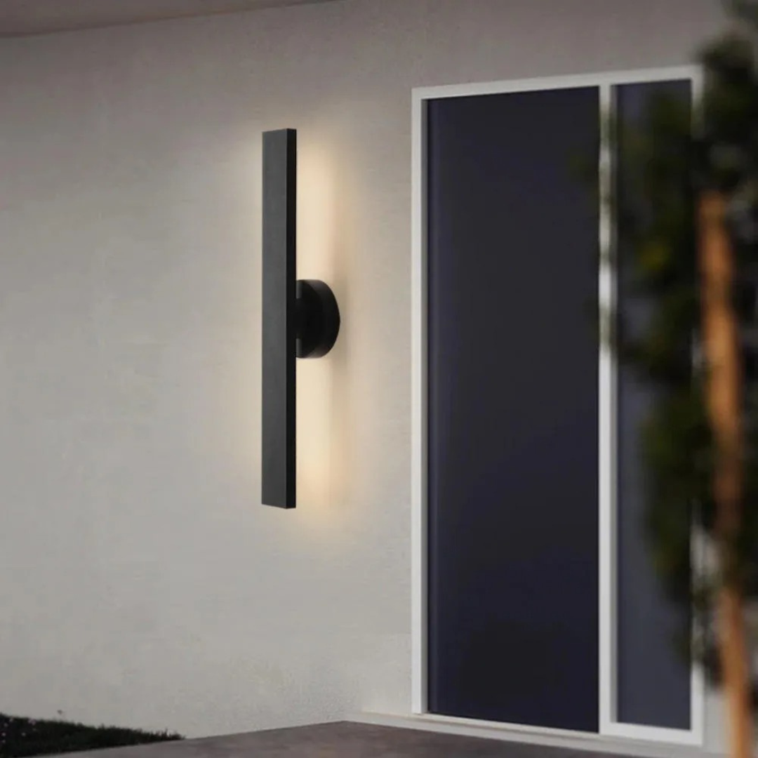 Outdoor Wall Light Waterproof Black LED IP65 Metal Acrylic