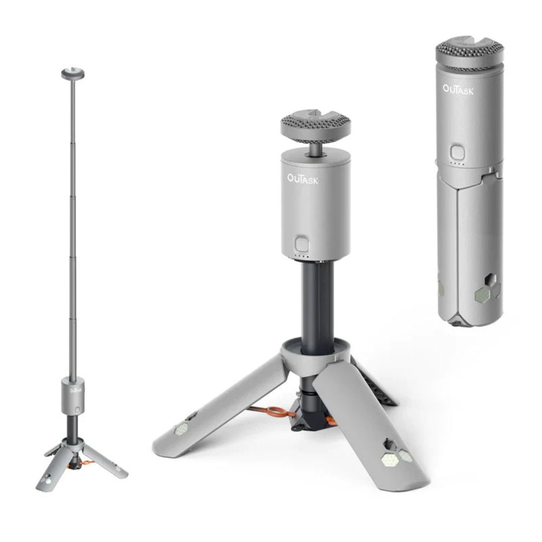 Tripod Telescopic Outdoor Light with Power Bank & Waterproof Design