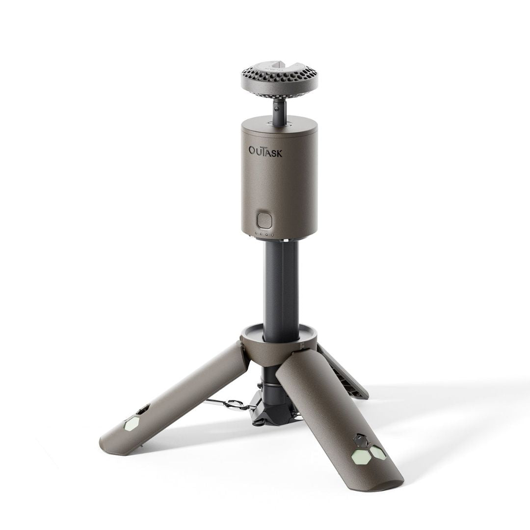 Tripod Telescopic Outdoor Light with Power Bank & Waterproof Design