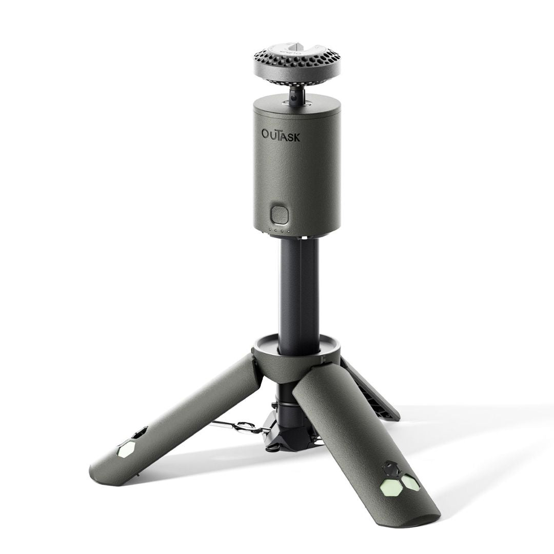 Tripod Telescopic Outdoor Light with Power Bank & Waterproof Design