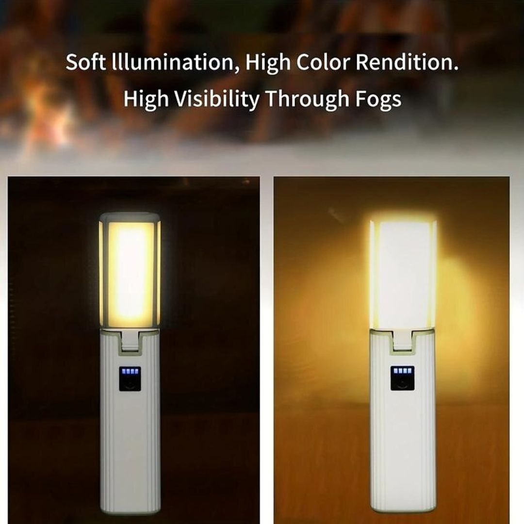 3-in-1 Camping Light USB Rechargeable Tent Lantern with Phone Charger