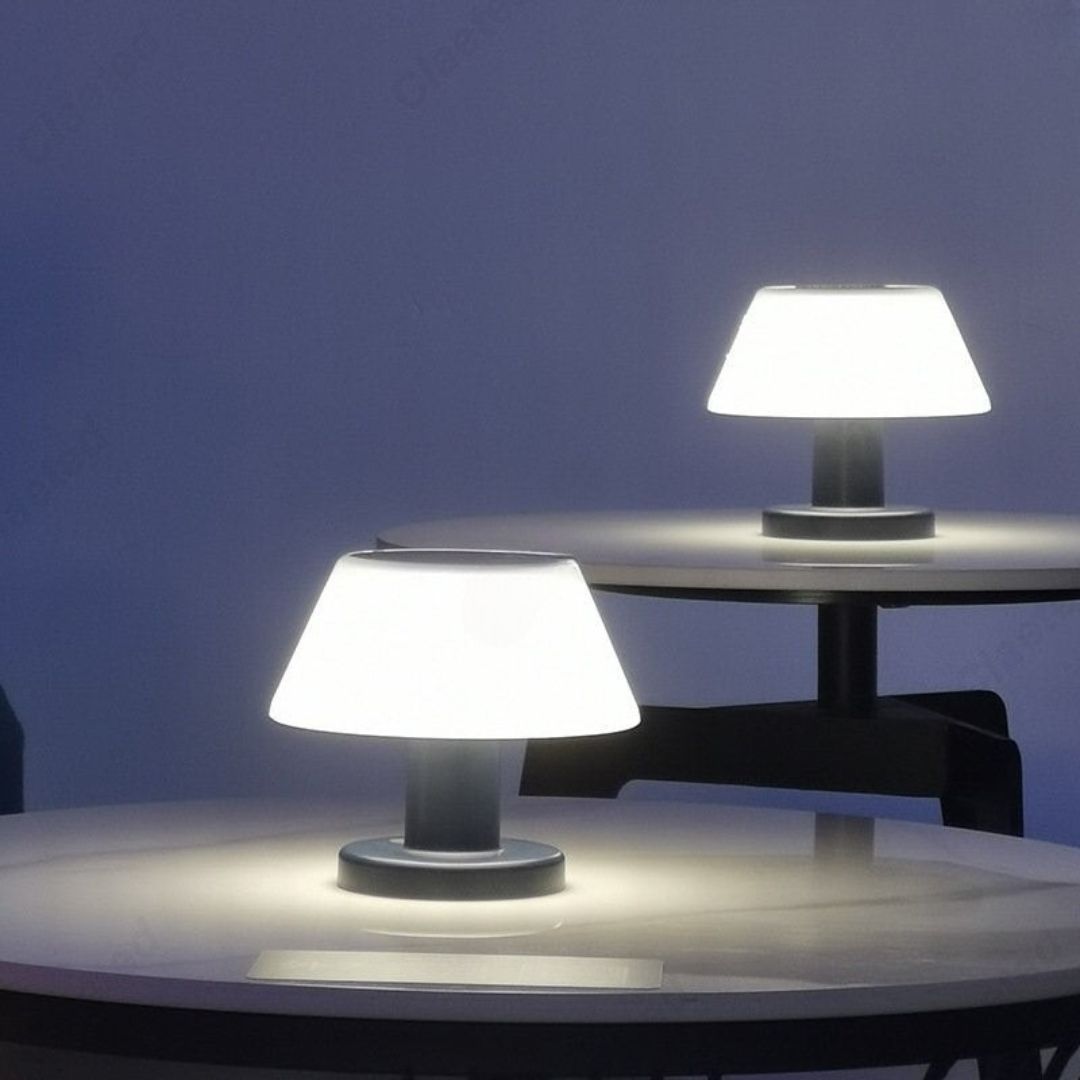 Solar Outdoor Desk Lamp with Adjustable Brightness and Waterproof Design
