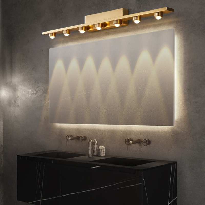 Elegant Bathroom Wall Light Sconce with Gold Finish – Frosted Acrylic Diffuser
