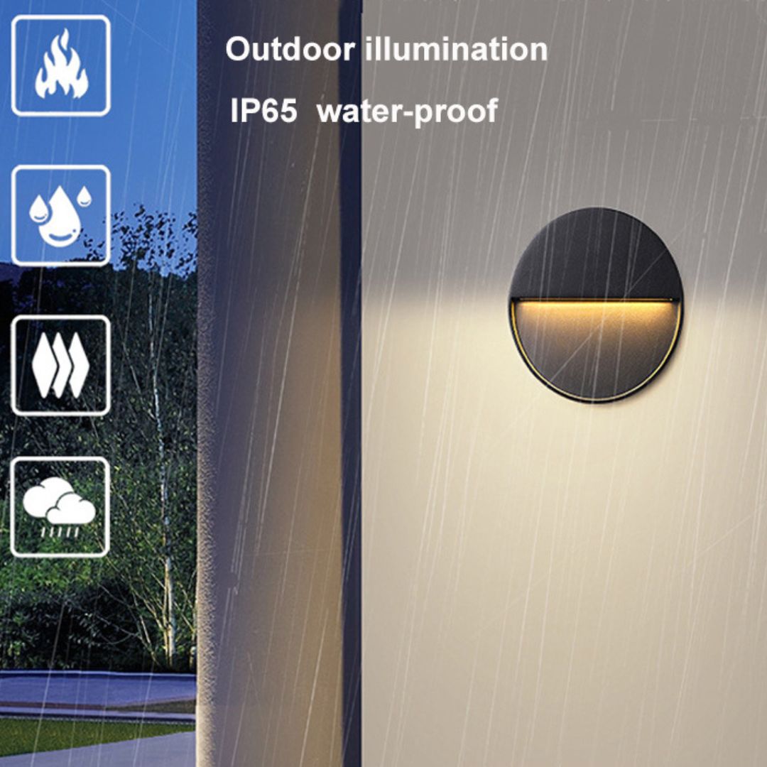 Sleek Outdoor Step Light with Tri-Colour LED – Weather-Resistant Garden Lighting
