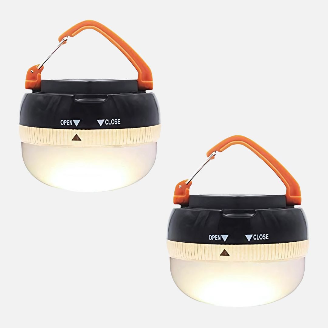 Portable LED Camping Lanterns 2-Pack with 5 Modes Battery Powered