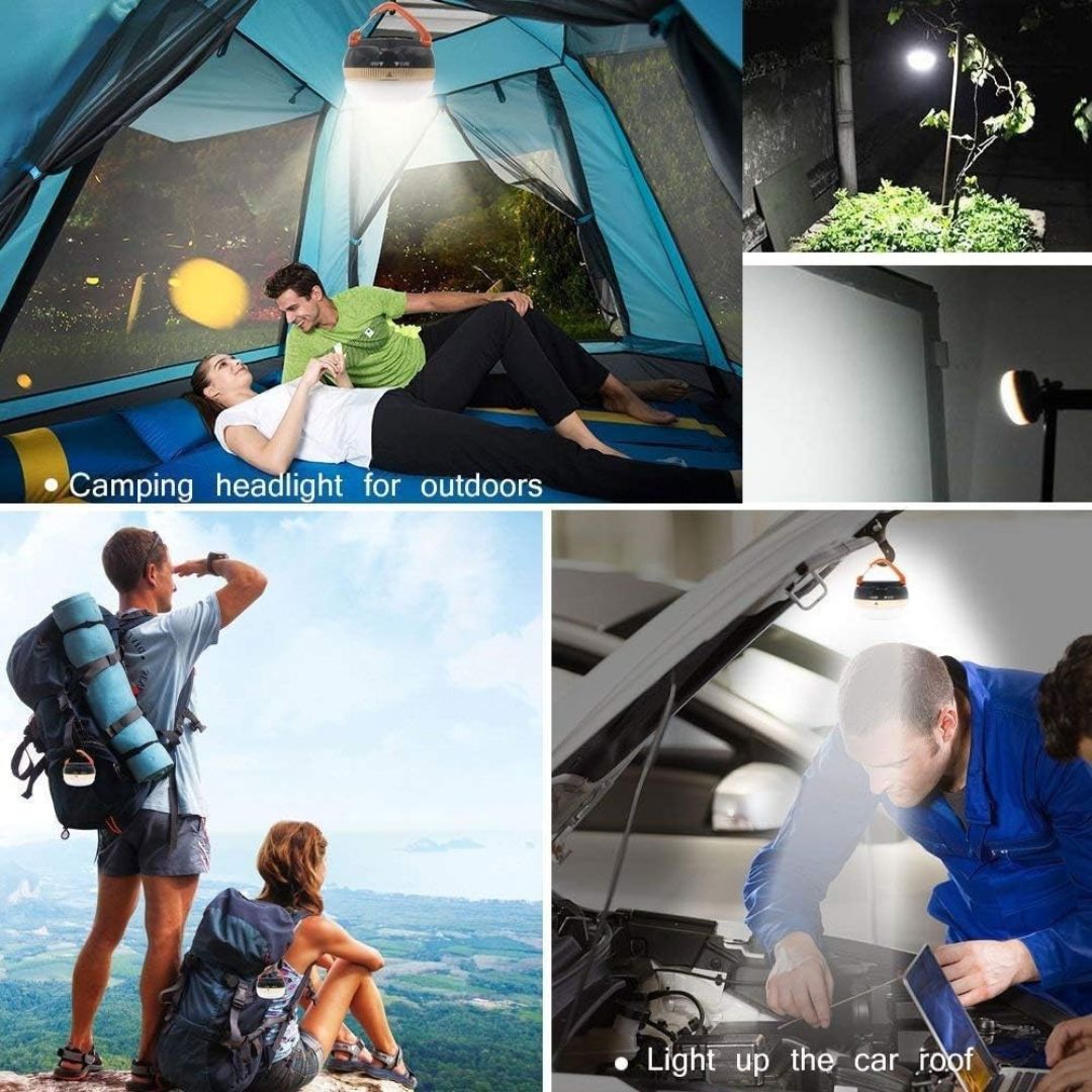 Portable LED Camping Lanterns 2-Pack with 5 Modes Battery Powered