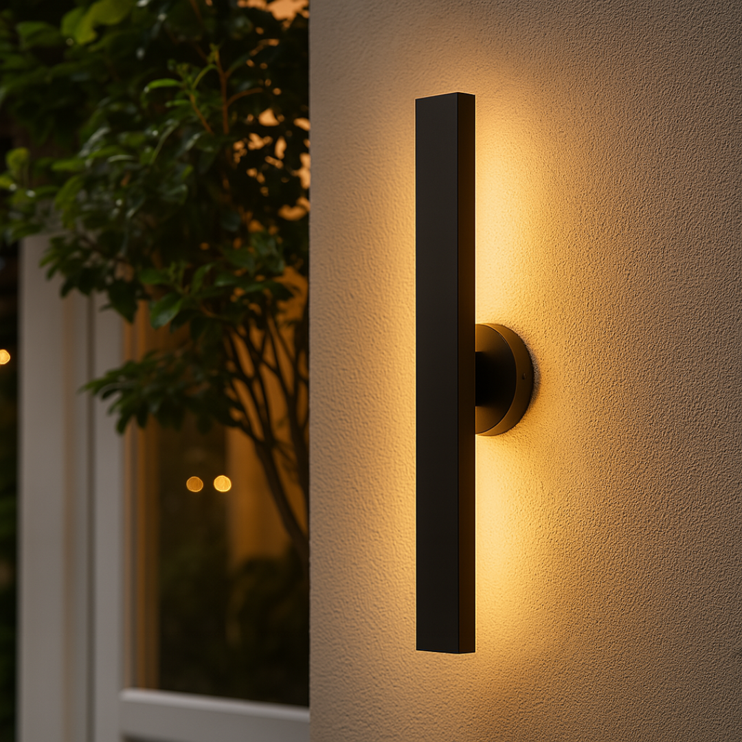 Outdoor Wall Light Waterproof Black LED IP65 Metal Acrylic