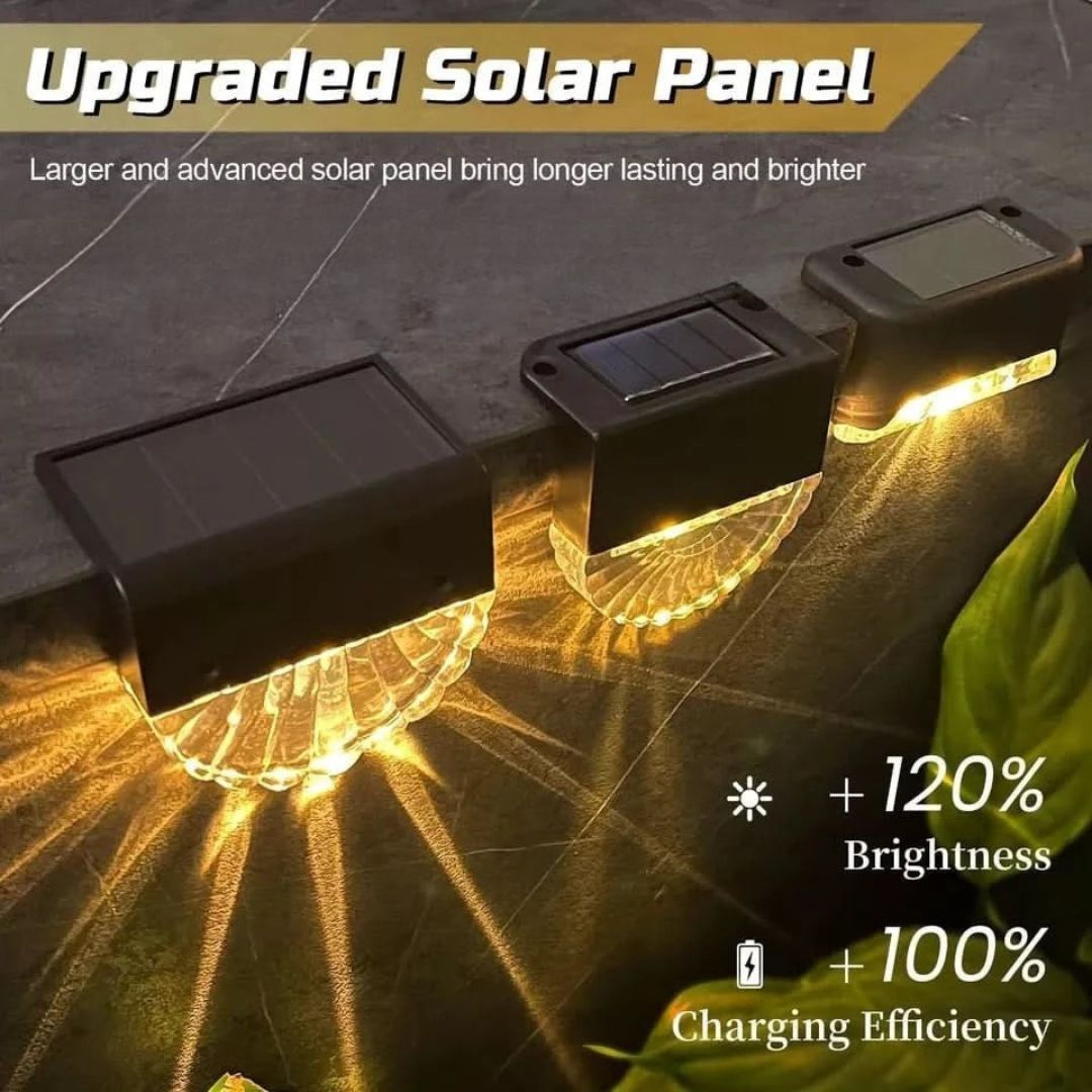 Solar Garden Wall Lights – 4-Pack Waterproof Outdoor Solar Lights