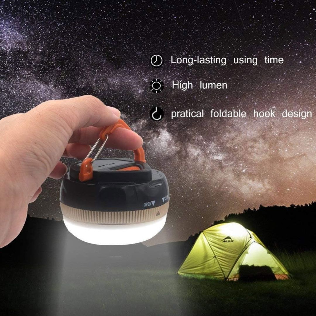 Portable LED Camping Lanterns 2-Pack with 5 Modes Battery Powered