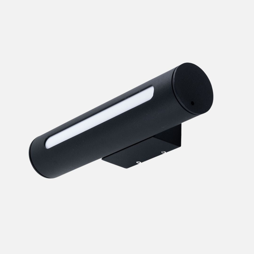 LED Outdoor Wall Light Black IP44 Warm White