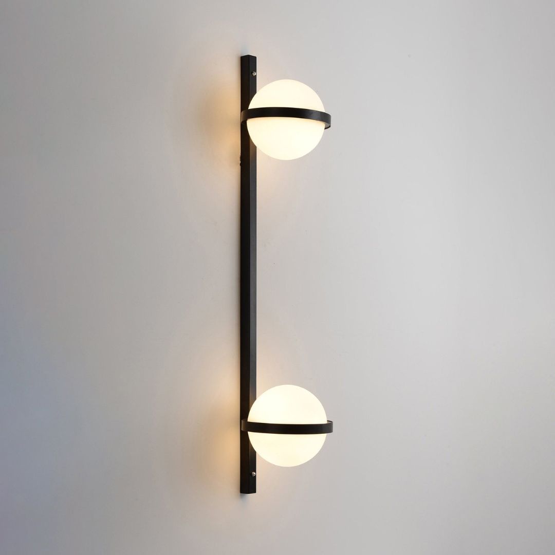 Modern Outdoor Wall Light, IP65 Rated, Black Metal, Integrated LED
