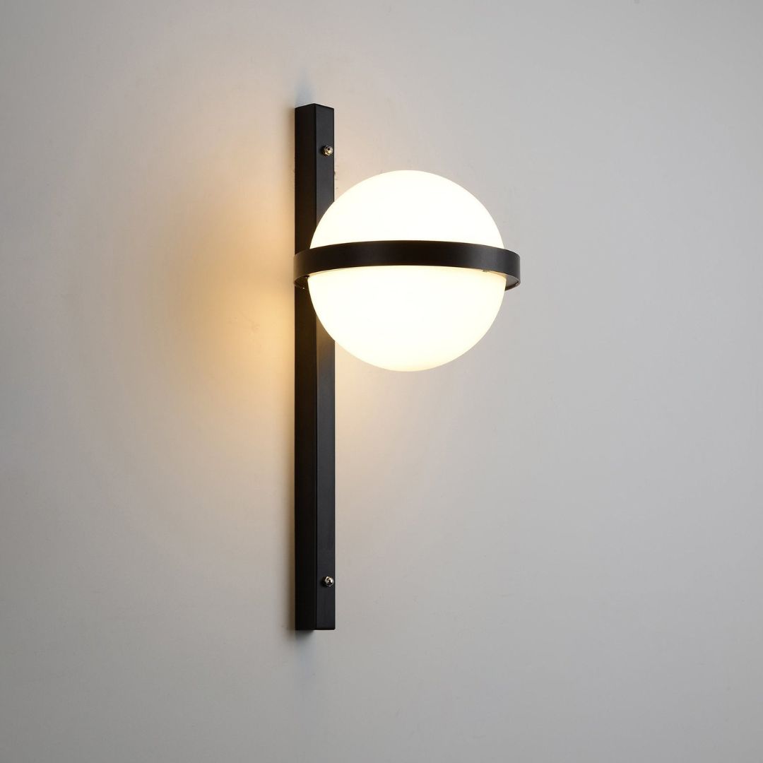 Modern Outdoor Wall Light, IP65 Rated, Black Metal, Integrated LED