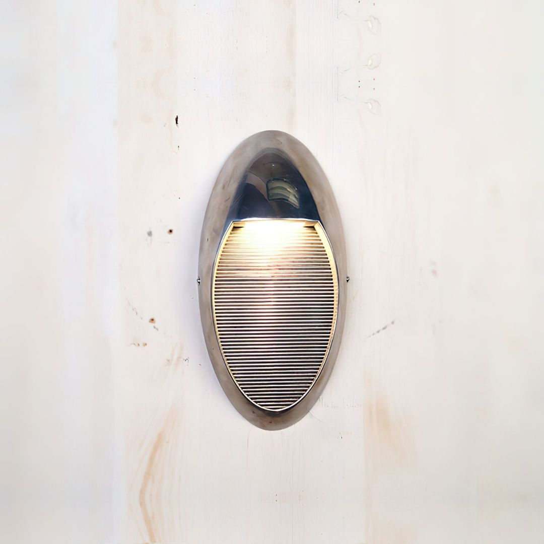Scandi-Style Outdoor Wall Lamp with Integrated LED - Aluminium Exterior Sconce