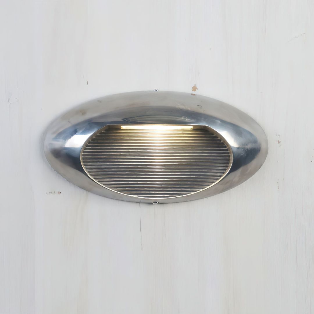 Scandi-Style Outdoor Wall Lamp with Integrated LED - Aluminium Exterior Sconce