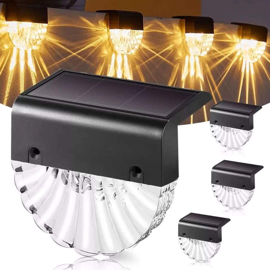 Solar Garden Wall Lights – 4-Pack Waterproof Outdoor Solar Lights