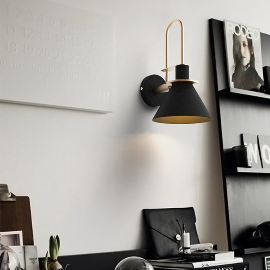 Minimalist Wall Sconce – LED, Iron Finish, Modern Design